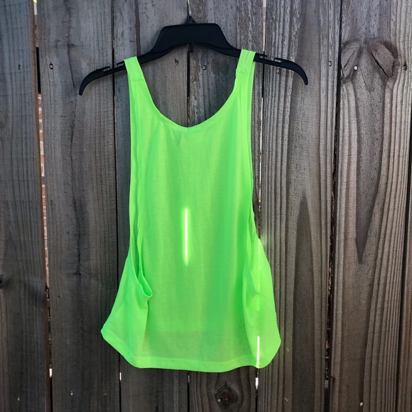 Neon Green tank top New with tags - Picture 2 of 3